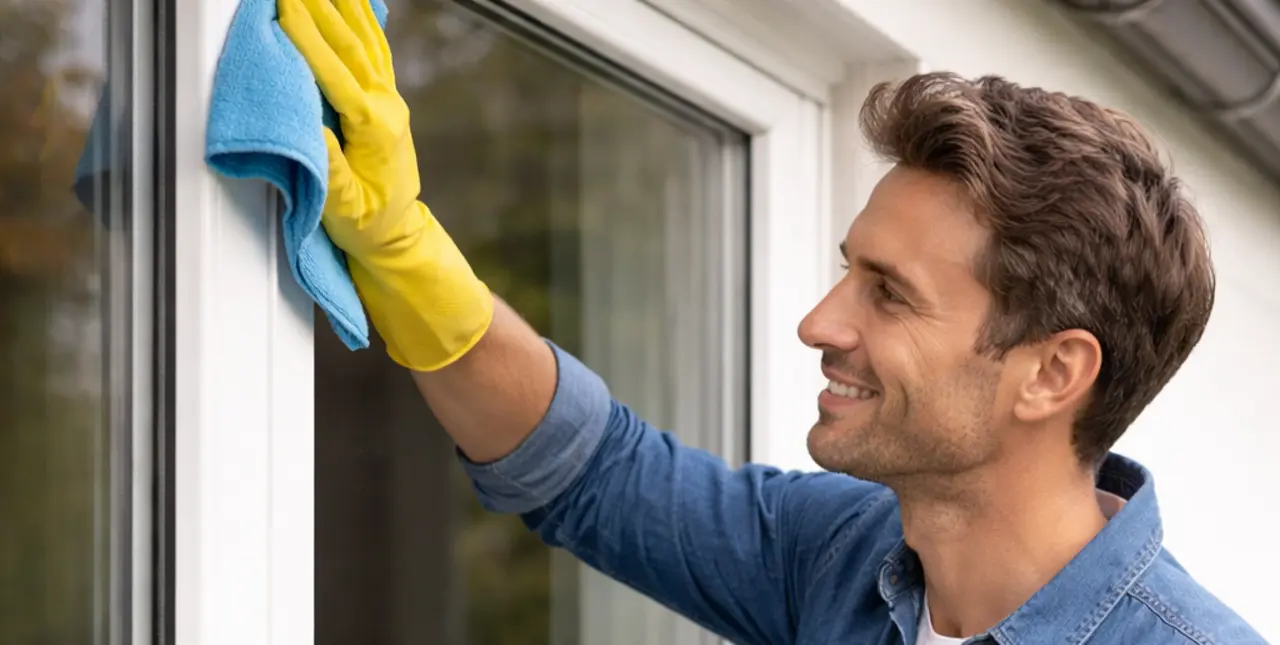 Schoonmaken kunststof kozijnen